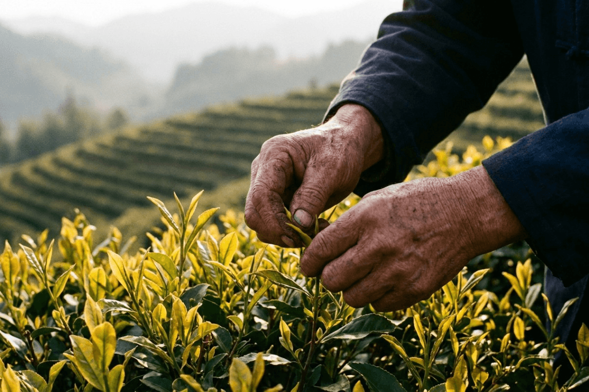 Golden bud tea plantation
